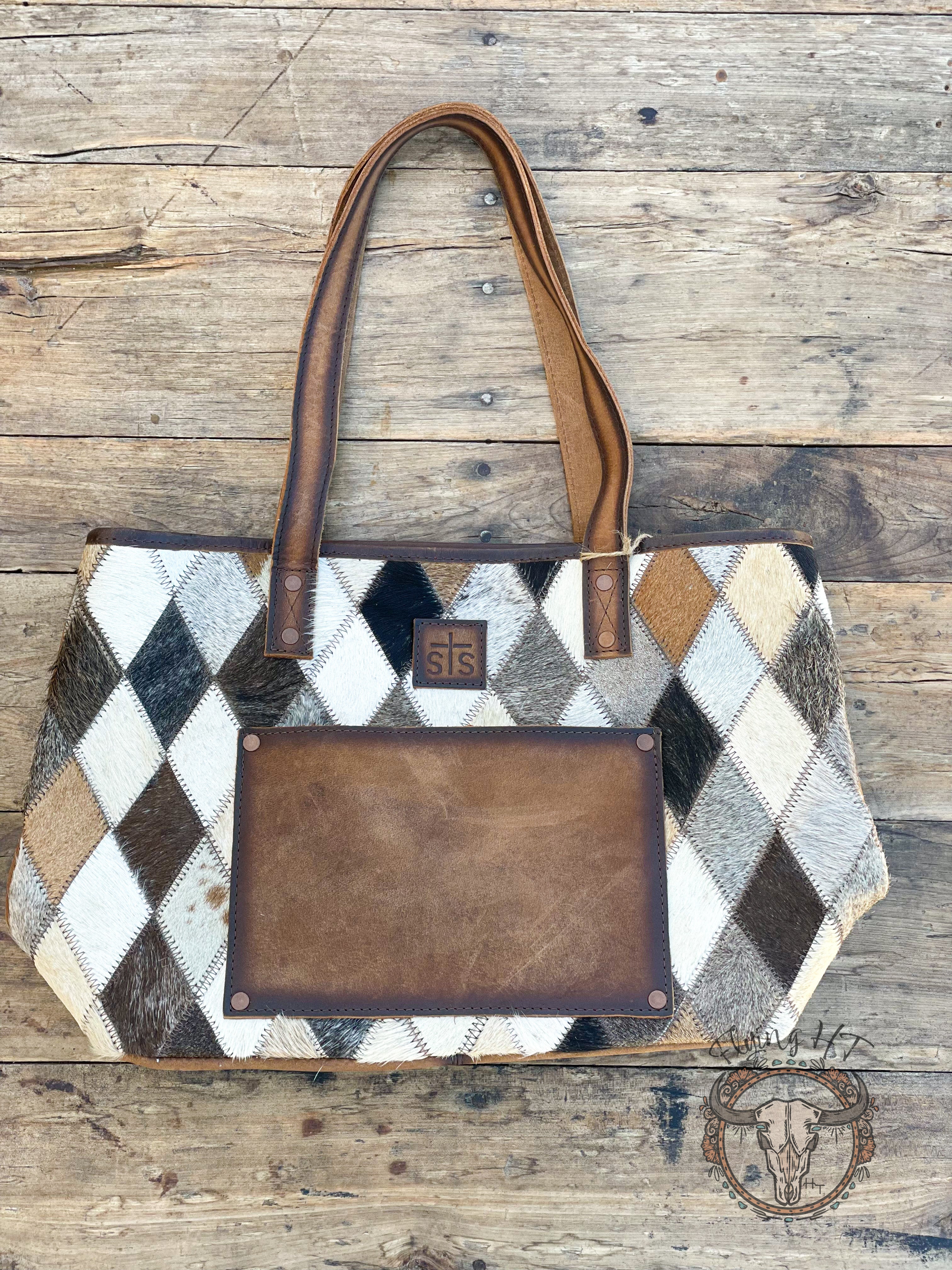 STS Ranchwear Diamond Cowhide Basic Tote