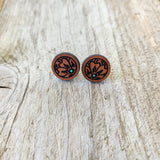 "Millie" Handmade Genuine Leather Stud Earrings